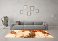 Machine Washable Abstract Orange Modern Rug, wshabs981org