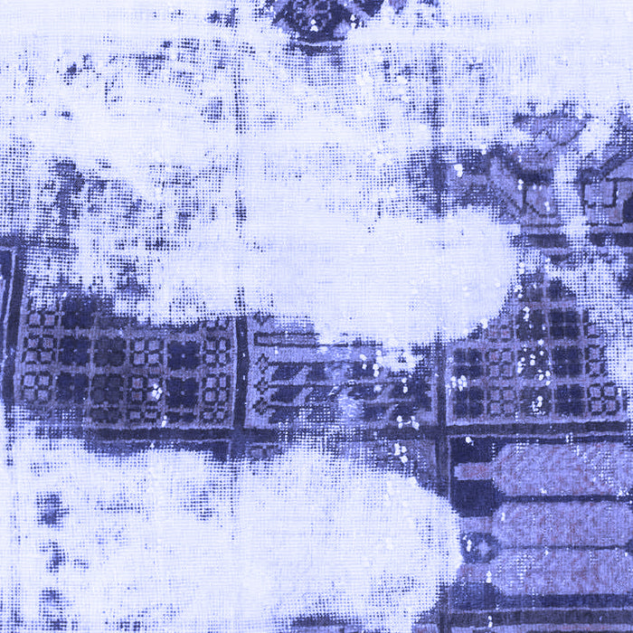 Abstract Blue Modern Rug, abs981blu