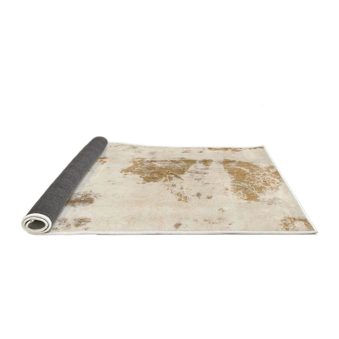 Sideview of Abstract Brown Modern Rug, abs982