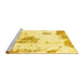 Sideview of Machine Washable Abstract Yellow Modern Rug, wshabs982yw