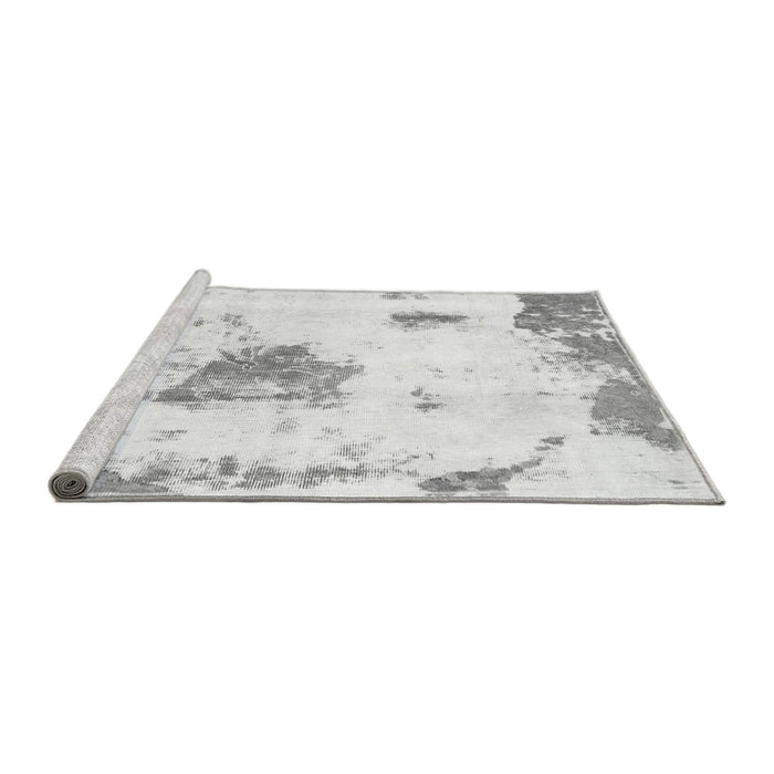 Sideview of Machine Washable Abstract Gray Modern Rug, wshabs982gry