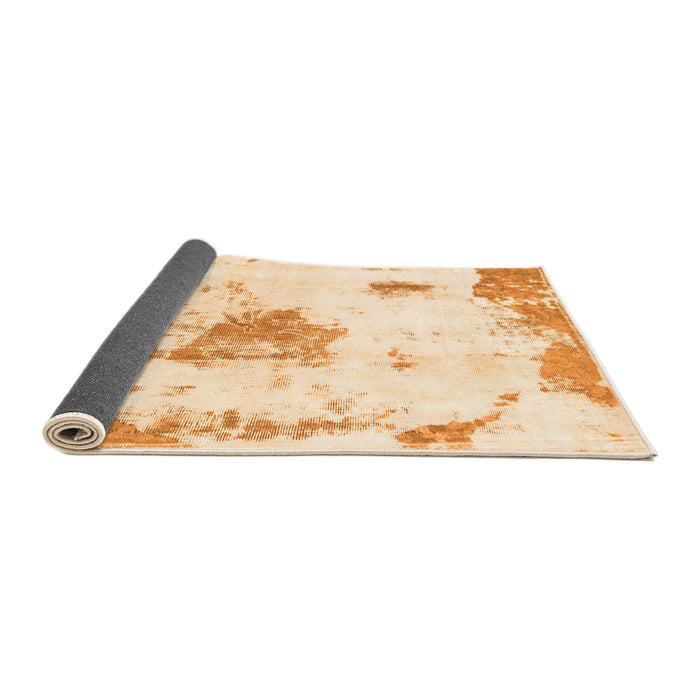 Sideview of Abstract Orange Modern Rug, abs982org