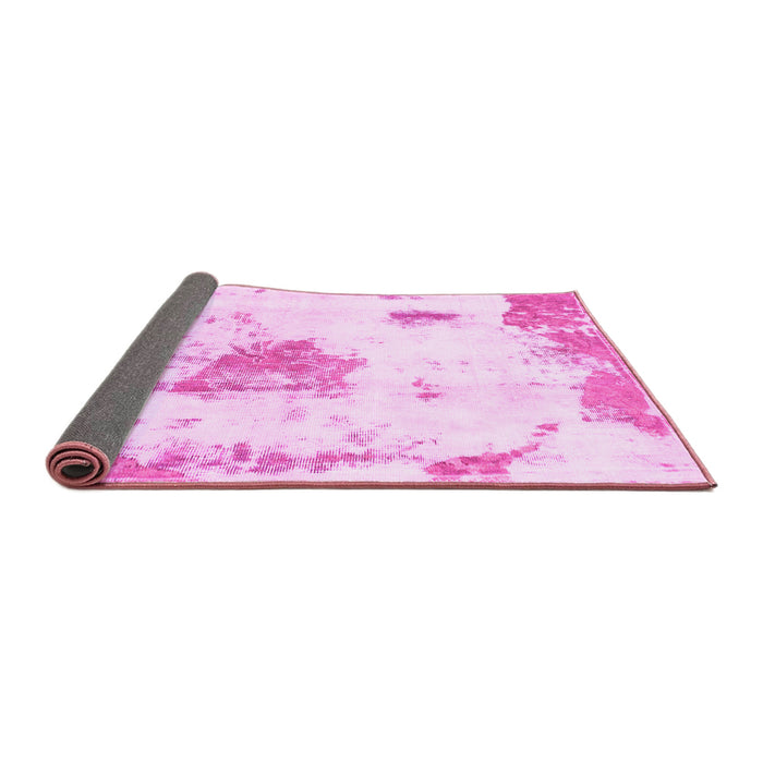 Sideview of Abstract Pink Modern Rug, abs982pnk