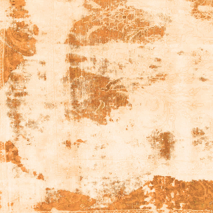 Square Abstract Orange Modern Rug, abs982org