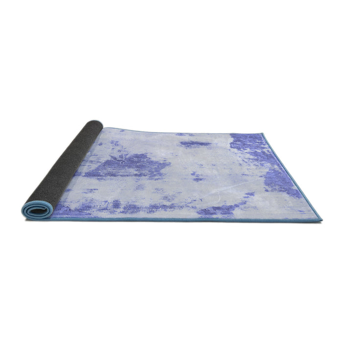 Sideview of Abstract Blue Modern Rug, abs982blu