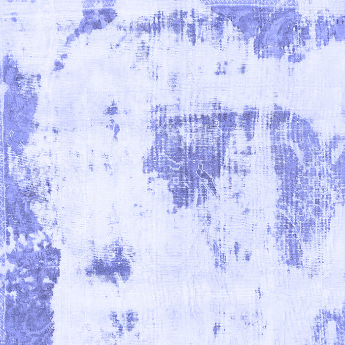 Square Abstract Blue Modern Rug, abs982blu