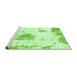 Sideview of Machine Washable Abstract Green Modern Area Rugs, wshabs982grn