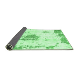 Sideview of Abstract Emerald Green Modern Rug, abs982emgrn