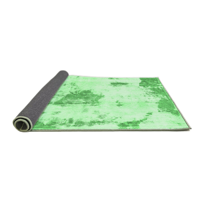 Sideview of Abstract Emerald Green Modern Rug, abs982emgrn