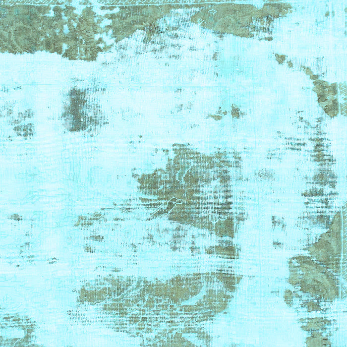 Square Abstract Light Blue Modern Rug, abs982lblu