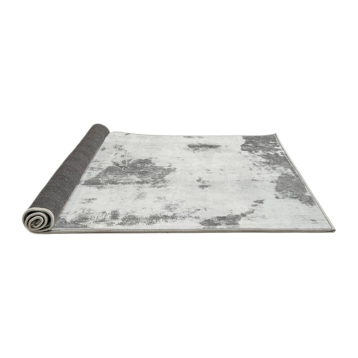 Sideview of Abstract Gray Modern Rug, abs982gry