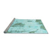 Sideview of Machine Washable Abstract Light Blue Modern Rug, wshabs982lblu