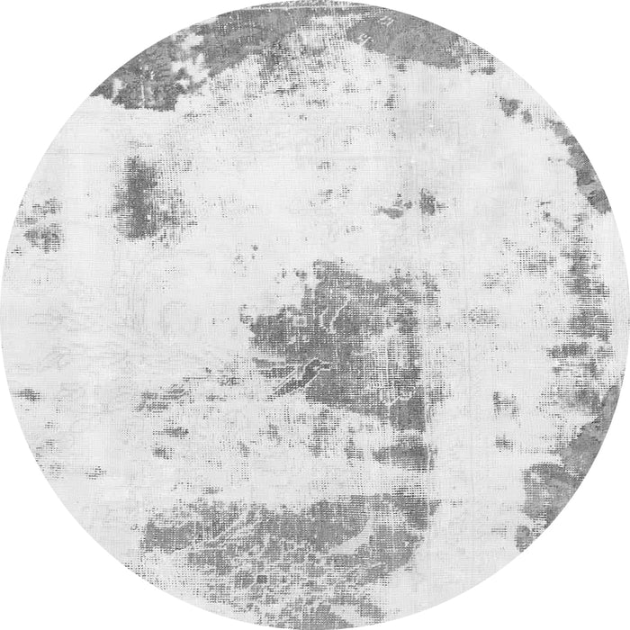 Round Abstract Gray Modern Rug, abs982gry