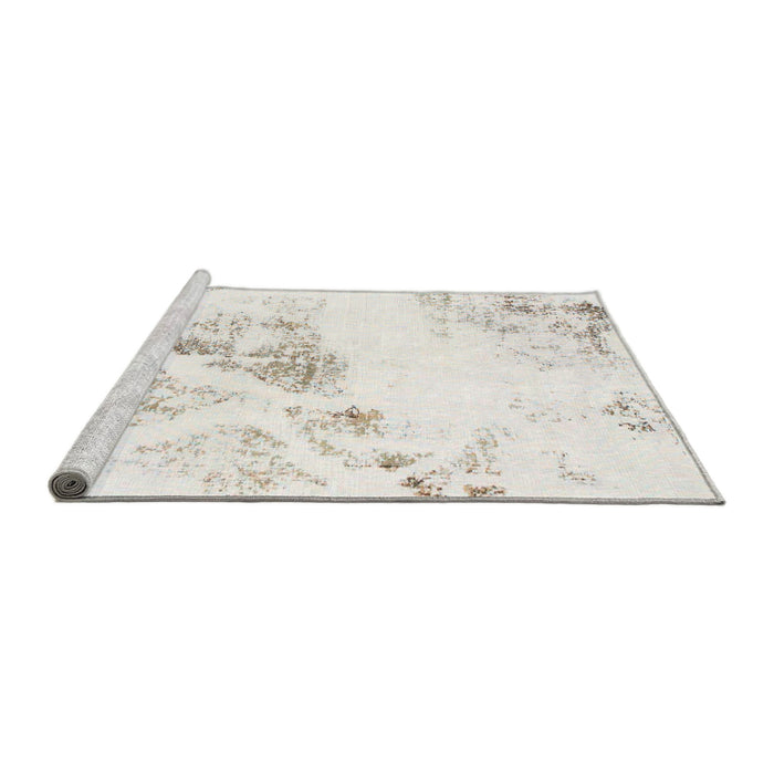 Sideview of Machine Washable Abstract Off White Beige Rug, wshabs983
