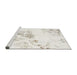 Sideview of Machine Washable Abstract Off White Beige Rug, wshabs983