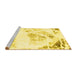 Sideview of Machine Washable Abstract Yellow Modern Rug, wshabs983yw