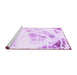 Sideview of Machine Washable Abstract Purple Modern Area Rugs, wshabs983pur