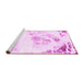 Sideview of Machine Washable Abstract Pink Modern Rug, wshabs983pnk