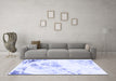 Machine Washable Abstract Blue Modern Rug in a Living Room, wshabs983blu