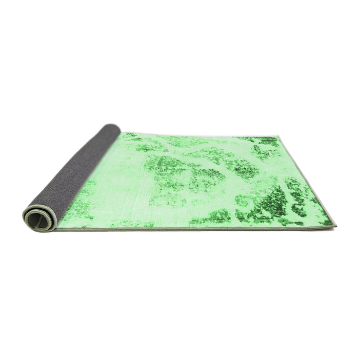 Sideview of Abstract Emerald Green Modern Rug, abs983emgrn