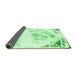 Sideview of Abstract Emerald Green Modern Rug, abs983emgrn