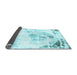 Sideview of Abstract Light Blue Modern Rug, abs983lblu