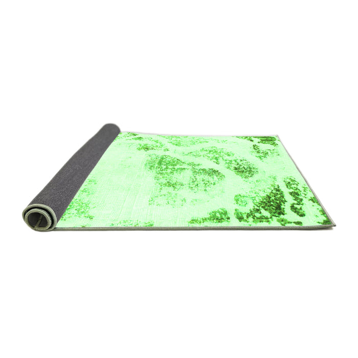 Sideview of Abstract Green Modern Rug, abs983grn