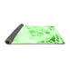 Sideview of Abstract Green Modern Rug, abs983grn