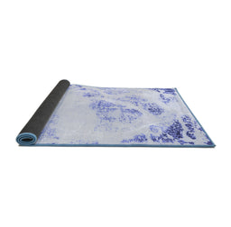 Sideview of Abstract Blue Modern Rug, abs983blu