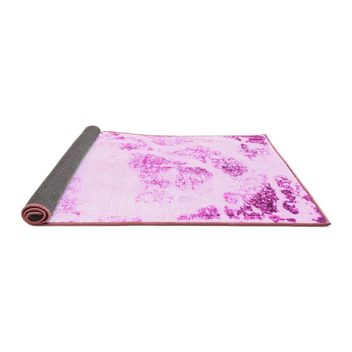 Sideview of Abstract Pink Modern Rug, abs983pnk