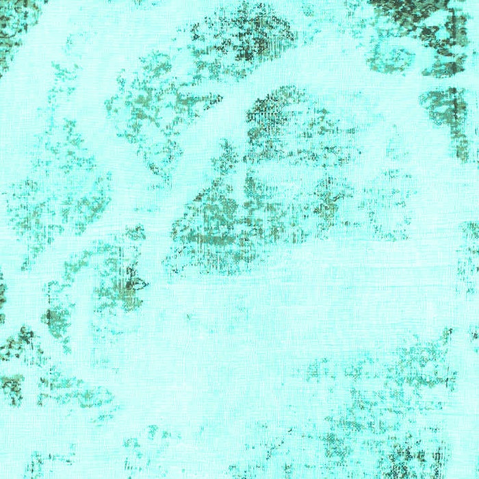 Machine Washable Abstract Turquoise Modern Area Rugs, wshabs983turq