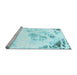 Sideview of Machine Washable Abstract Light Blue Modern Rug, wshabs983lblu