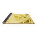 Sideview of Abstract Yellow Modern Rug, abs983yw