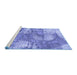 Sideview of Machine Washable Abstract Blue Modern Rug, wshabs984blu