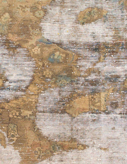 Abstract Dark Gold Brown Modern Rug, abs984