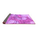 Sideview of Abstract Purple Modern Rug, abs984pur