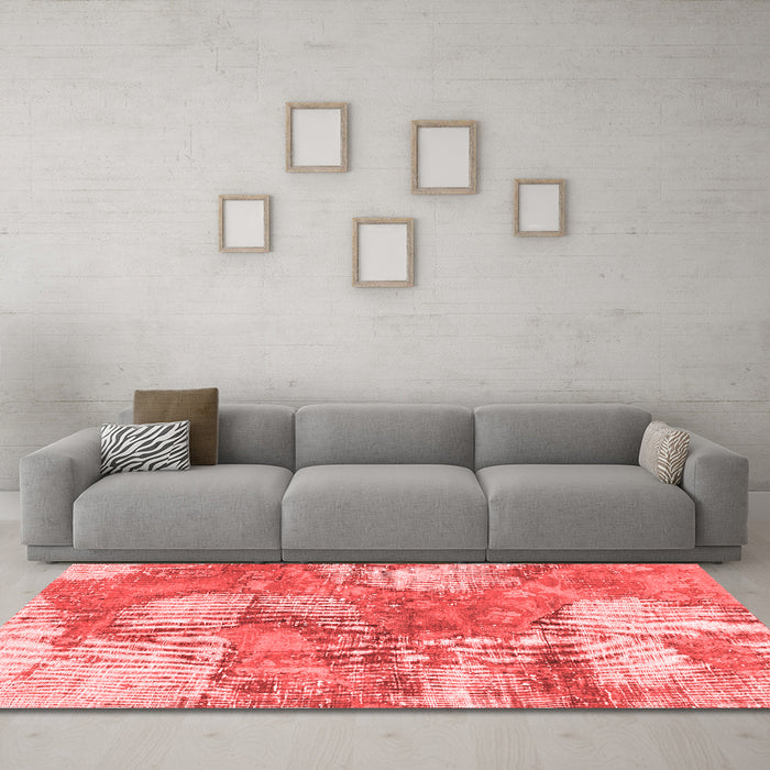 Modern Red Washable Rugs