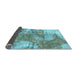 Sideview of Abstract Light Blue Modern Rug, abs984lblu