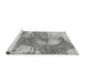 Sideview of Machine Washable Abstract Gray Modern Rug, wshabs984gry