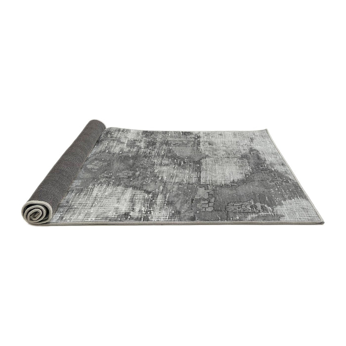 Sideview of Abstract Gray Modern Rug, abs984gry