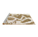 Sideview of Machine Washable Abstract Wheat Beige Rug, wshabs985