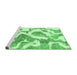 Sideview of Machine Washable Abstract Emerald Green Modern Area Rugs, wshabs985emgrn