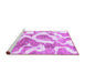 Sideview of Machine Washable Abstract Purple Modern Area Rugs, wshabs985pur