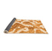 Sideview of Abstract Orange Modern Rug, abs985org