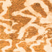 Square Abstract Orange Modern Rug, abs985org