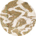 Round Abstract Wheat Beige Modern Rug, abs985