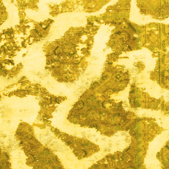 Machine Washable Abstract Yellow Modern Rug, wshabs985yw