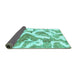 Sideview of Abstract Turquoise Modern Rug, abs985turq