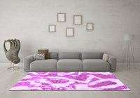 Machine Washable Abstract Purple Modern Rug, wshabs985pur