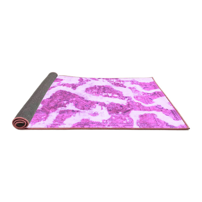 Sideview of Abstract Purple Modern Rug, abs985pur